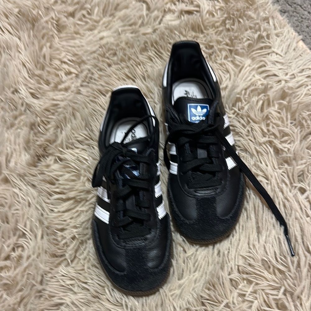 Adidas Kids Black and White Sneakers